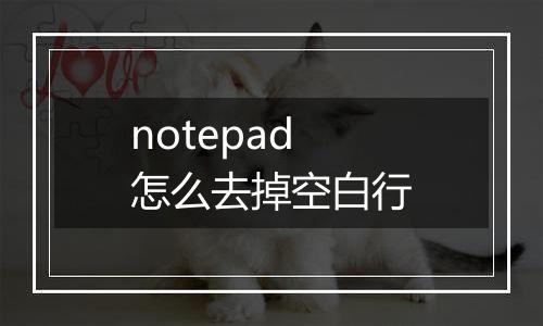 notepad怎么去掉空白行