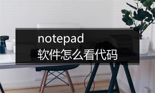 notepad软件怎么看代码