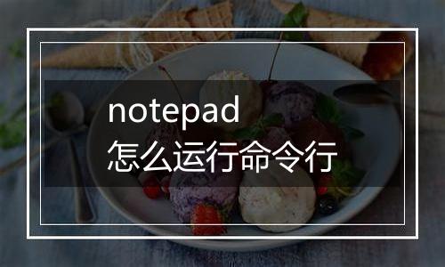 notepad怎么运行命令行