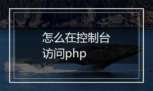 怎么在控制台访问php