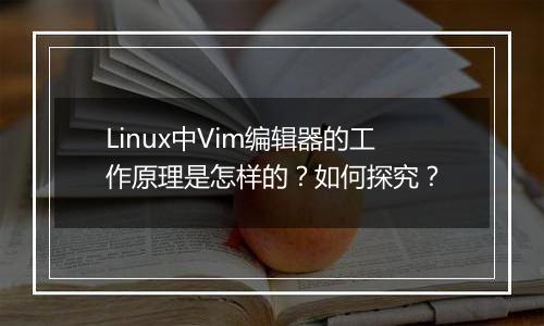 Linux中Vim编辑器的工作原理是怎样的?如何探究?