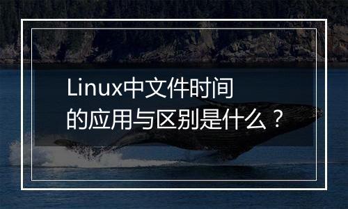 Linux中文件时间的应用与区别是什么?