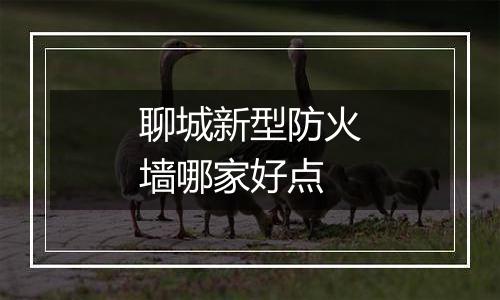 聊城新型防火墙哪家好点