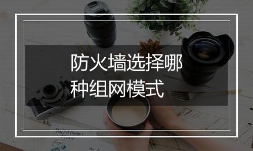 防火墙选择哪种组网模式