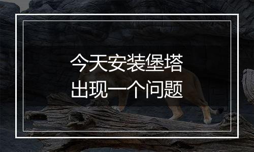 今天安装堡塔出现一个问题