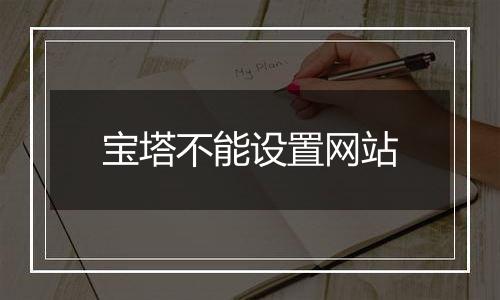 宝塔不能设置网站