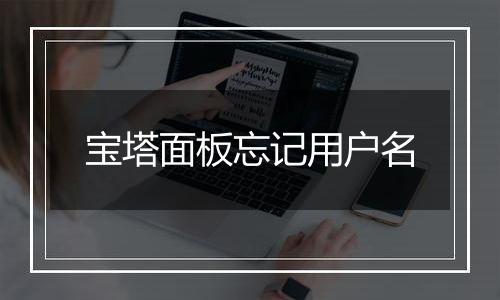 宝塔面板忘记用户名