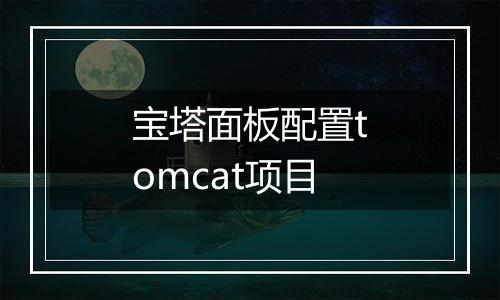 宝塔面板配置tomcat项目