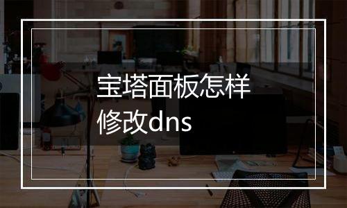 宝塔面板怎样修改dns