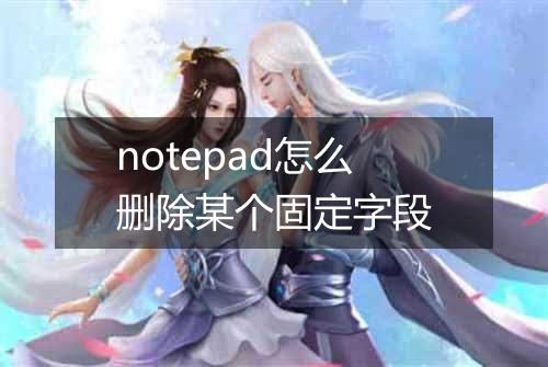 notepad怎么删除某个固定字段