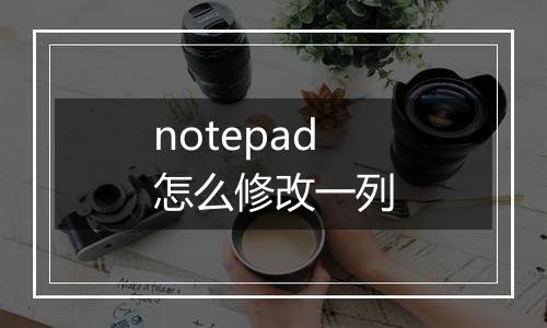 notepad怎么修改一列