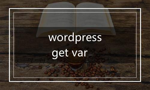 wordpress get var