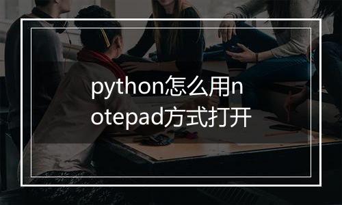 python怎么用notepad方式打开