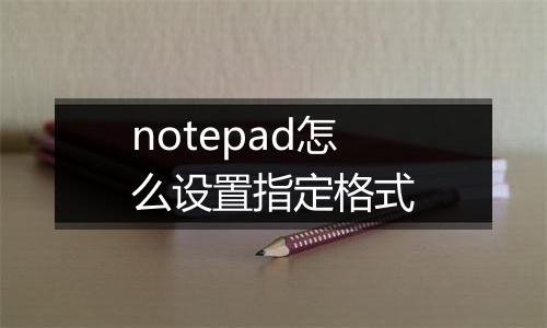 notepad怎么设置指定格式