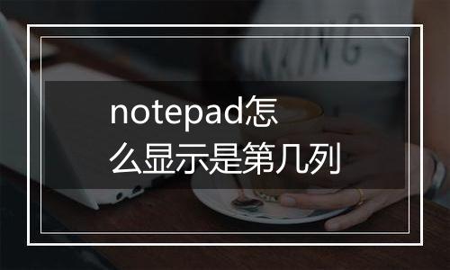 notepad怎么显示是第几列