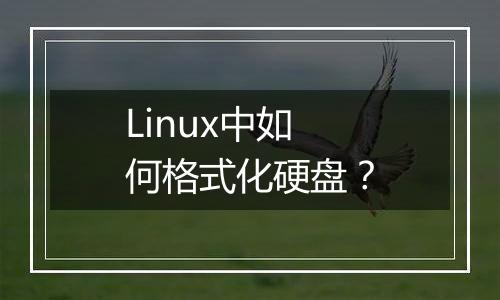 Linux中如何格式化硬盘?