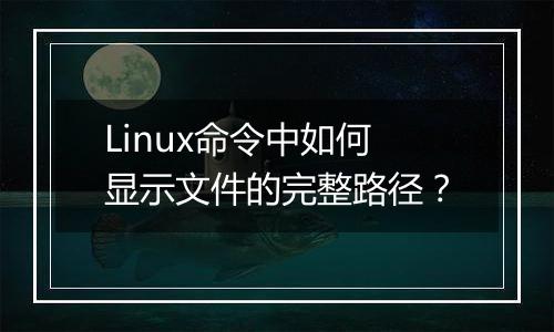 Linux命令中如何显示文件的完整路径?
