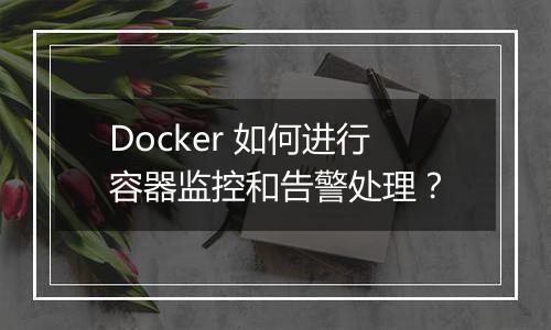 Docker 如何进行容器监控和告警处理？