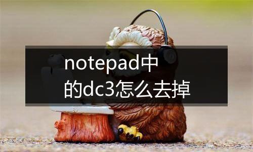 notepad中的dc3怎么去掉