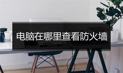 电脑在哪里查看防火墙