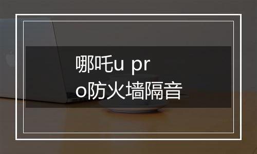 哪吒u pro防火墙隔音