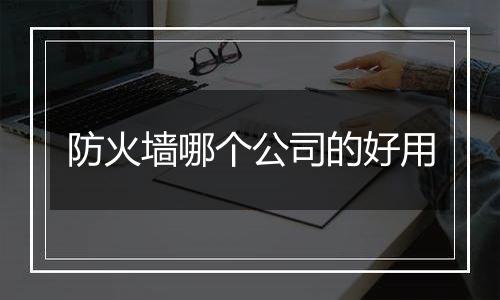 防火墙哪个公司的好用