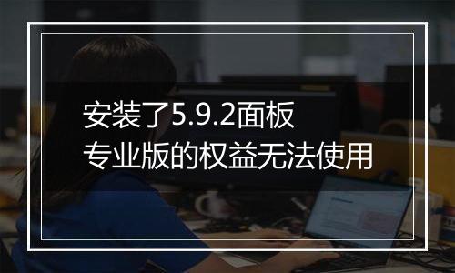 安装了5.9.2面板专业版的权益无法使用