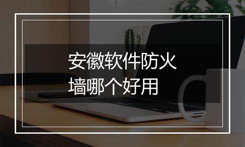 安徽软件防火墙哪个好用