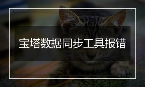 宝塔数据同步工具报错