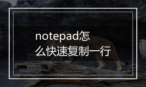 notepad怎么快速复制一行