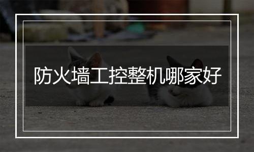 防火墙工控整机哪家好