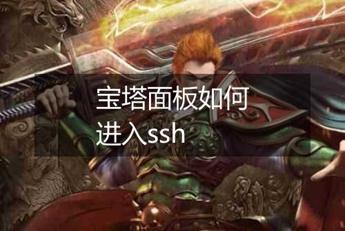 宝塔面板如何进入ssh