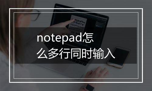 notepad怎么多行同时输入