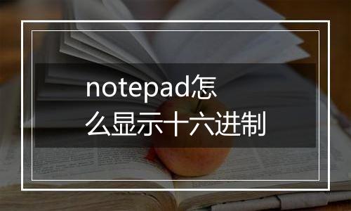 notepad怎么显示十六进制