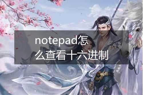 notepad怎么查看十六进制