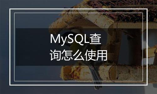 MySQL查询怎么使用