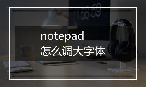 notepad怎么调大字体