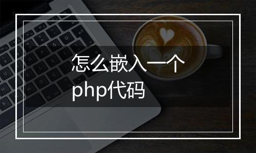 怎么嵌入一个php代码