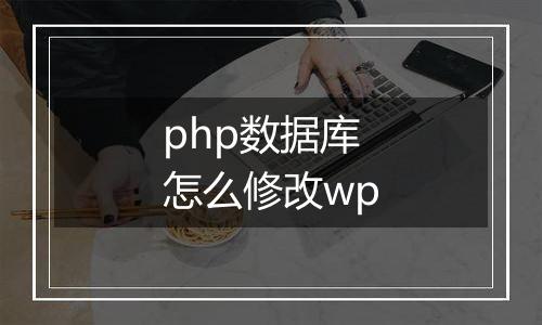 php数据库怎么修改wp