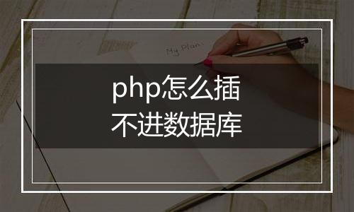 php怎么插不进数据库