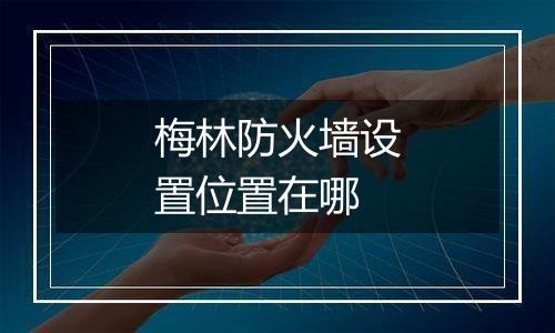 梅林防火墙设置位置在哪