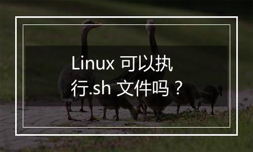 Linux 可以执行.sh 文件吗？