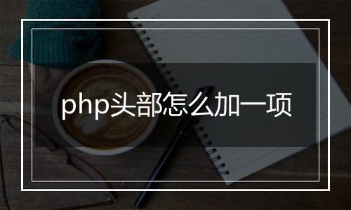 php头部怎么加一项