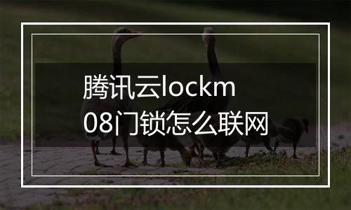 腾讯云lockm08门锁怎么联网