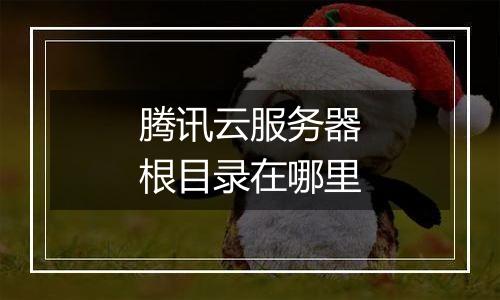 腾讯云服务器根目录在哪里