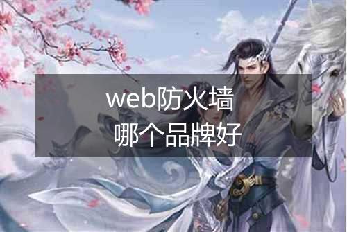 web防火墙 哪个品牌好