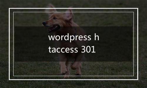 wordpress htaccess 301