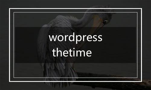 wordpress thetime