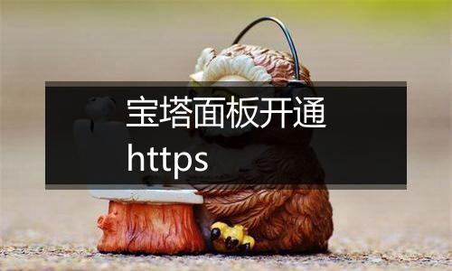 宝塔面板开通https