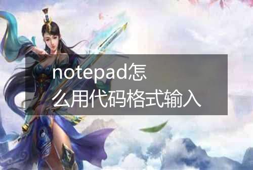 notepad怎么用代码格式输入